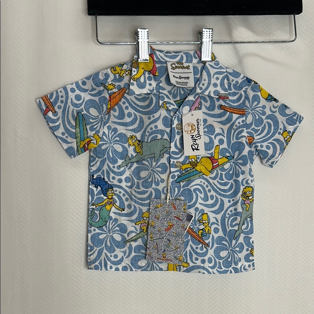 Reyn Spooner Kids Blue Hawaiian Shirt